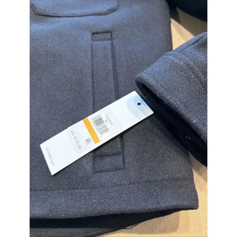 Calvin Klein Men’s Small Hooded Shirt Jacket Black